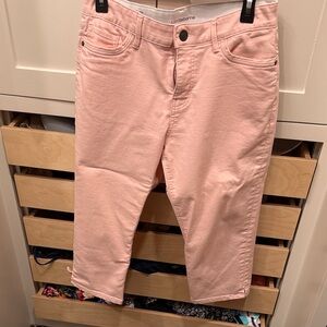 Liz Claiborne Light Pink Cropped Pants-mid rise